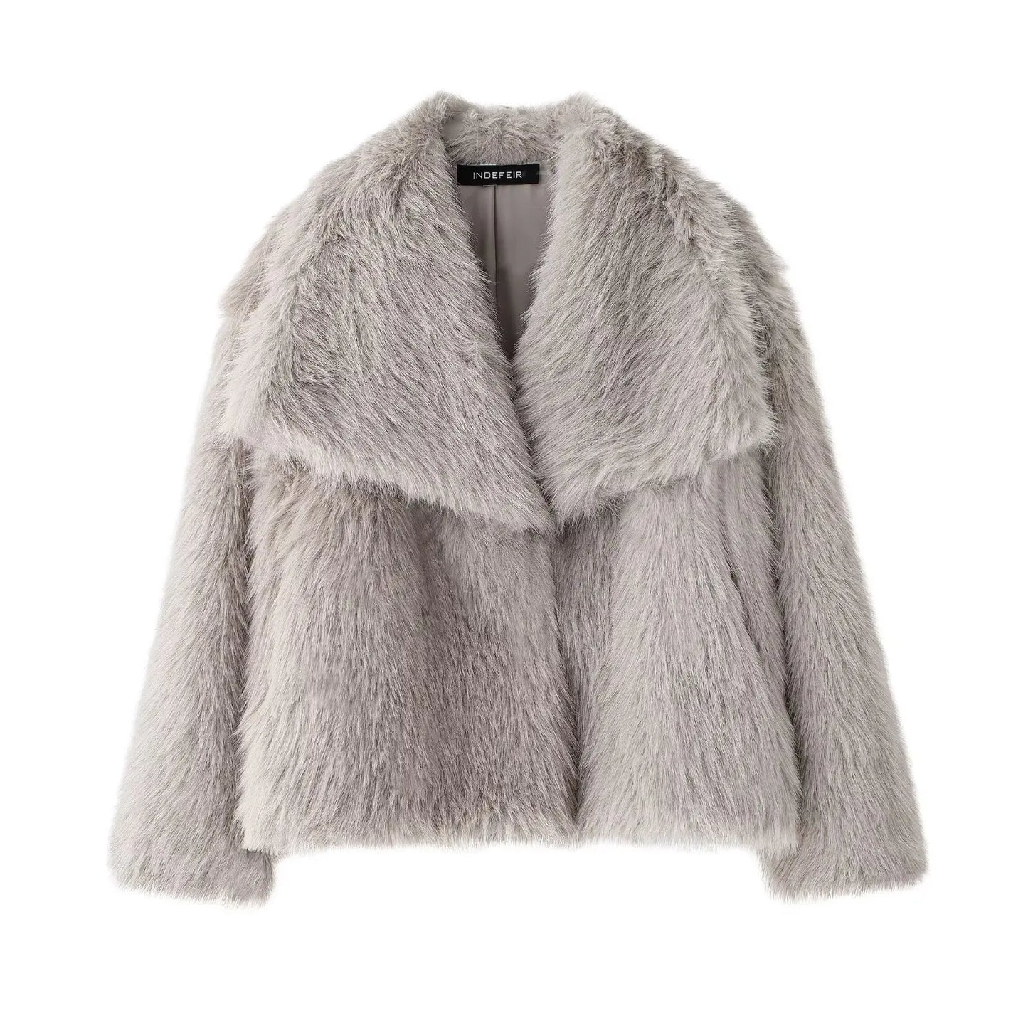 Chic Faux Fur Cropped Jacket
